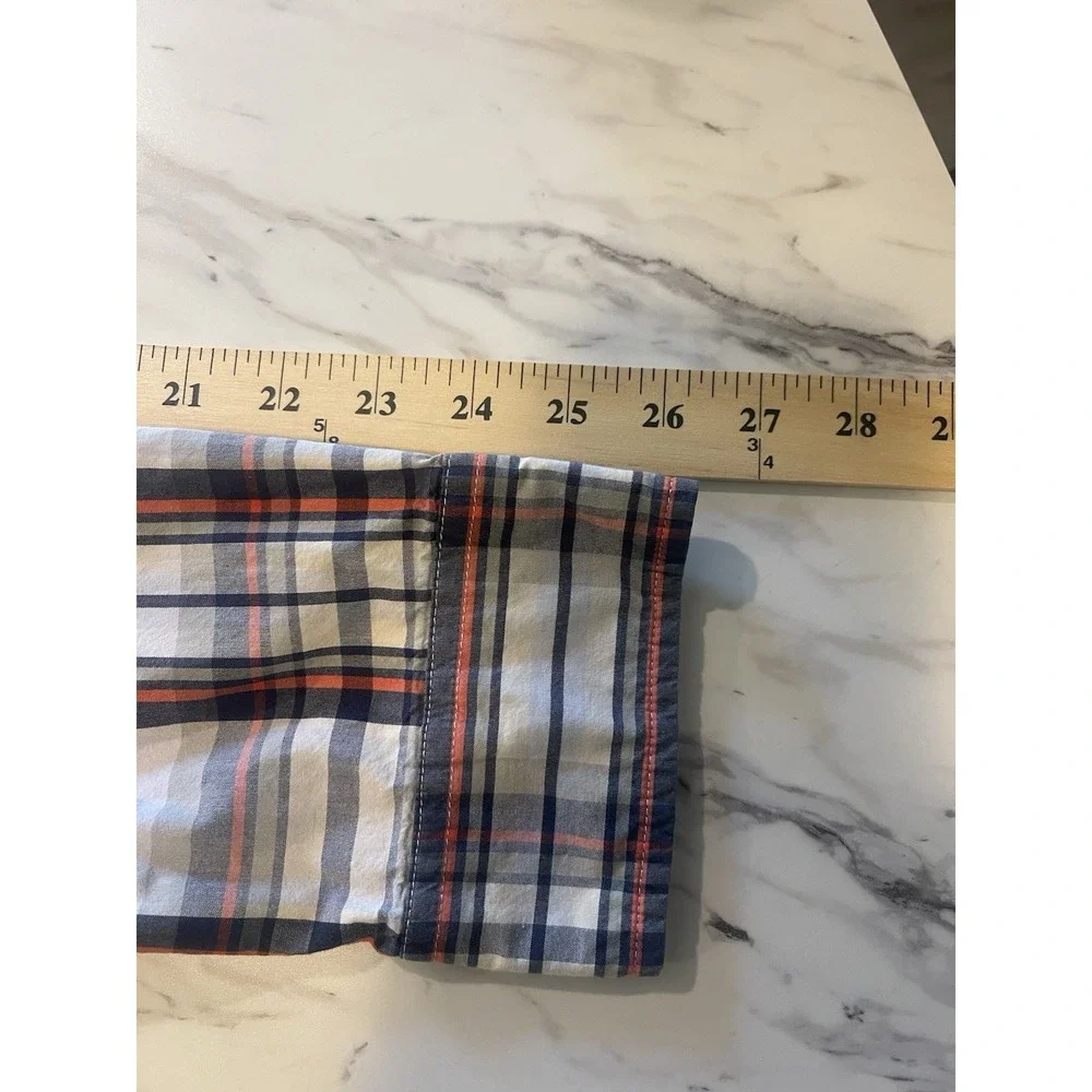 North Face Shirt Mens XXL Blue Plaid Long Sleeve Button-Down